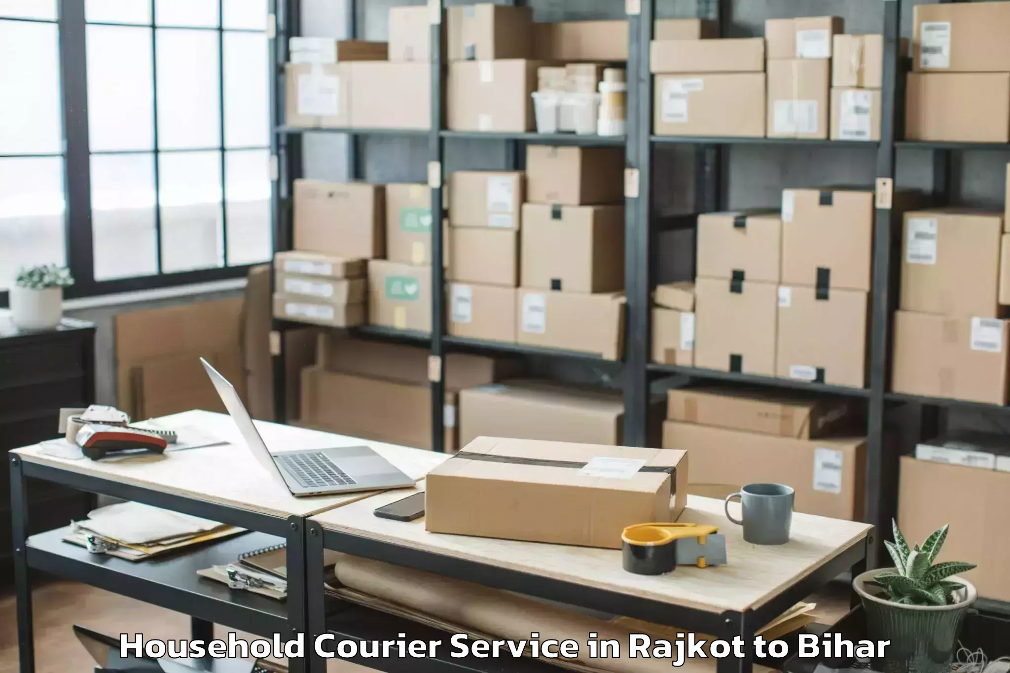 Get Rajkot to Basopatti Household Courier